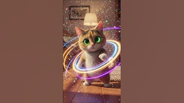 Cute Cat Fights an INVISIBLE Enemy 😹✨ | Must Watch!#catshorts #shorts #funnycatshorts