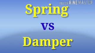 What is spring and damper .|| What is the difference between spring and damper|| basic concept.||
