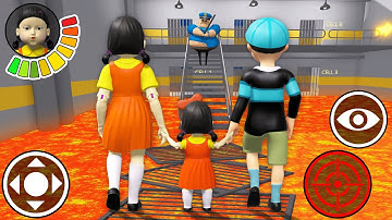 Playing as SQUID GAME FAMILY vs LAVA MODE in BARRY