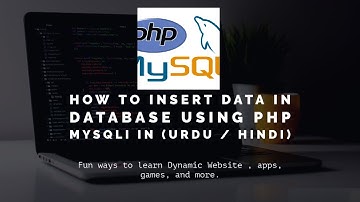 How to Insert Data in Database using PHP MySQLi  (URDU / HINDI) | PHP MySQLi Tutorial For Beginners