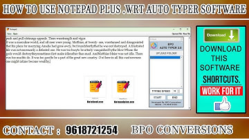 How to Use Notepad Plus  .WRT Auto Typer Software
