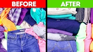 Perfect organizing hacks messy room or wardrobe can be a real problem.
but these easy and highly crafty folding tips will save you tons of
space time you...