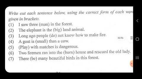Review Exercises, Myanmar English taxbook Grade 8, Class 7. in Rohingya language.