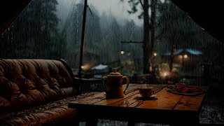 Rain Cozy Camping | Relax On The Weekend By Going Camping In Forest With Natural Rain Sounds - Sleep