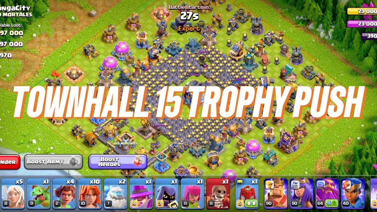 TOWNHALL 15 TROPHY PUSH 🏆