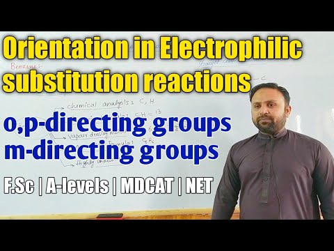Directive effect of substitutents in electrophilic substitution reactions of benzene | M.waqas