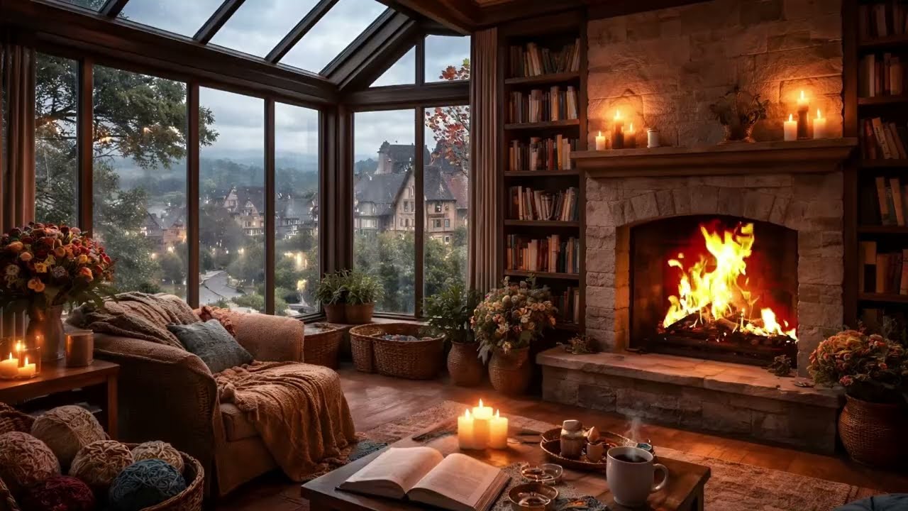 Rain & Fireplace Sounds for Sleep | Cozy Ambience for Relaxation ...