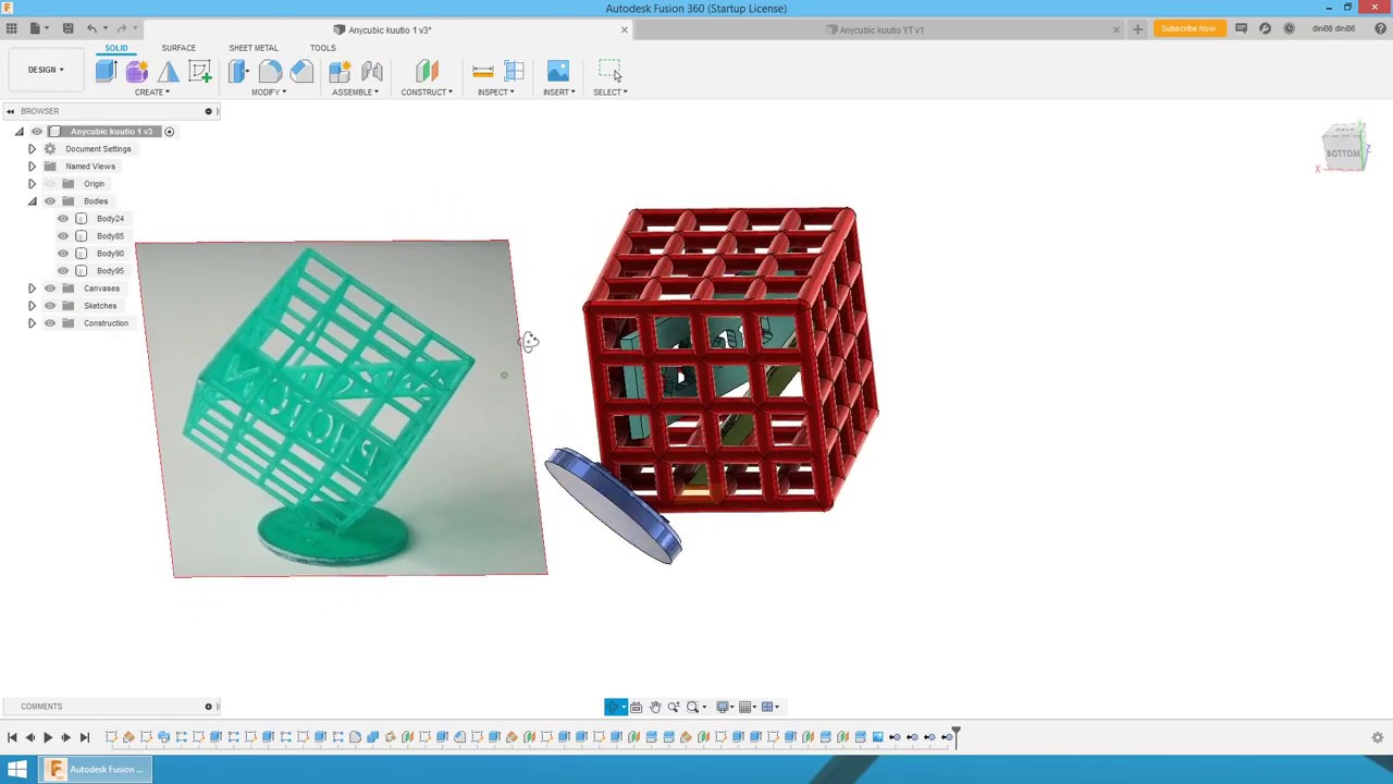 How to model Anycubic test cube in Fusion360, part 2 YouTube