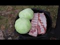 РЕБРА В КАПУСТЕ. ВКУСНЫЙ УЖИН В КАЗАНЕ.