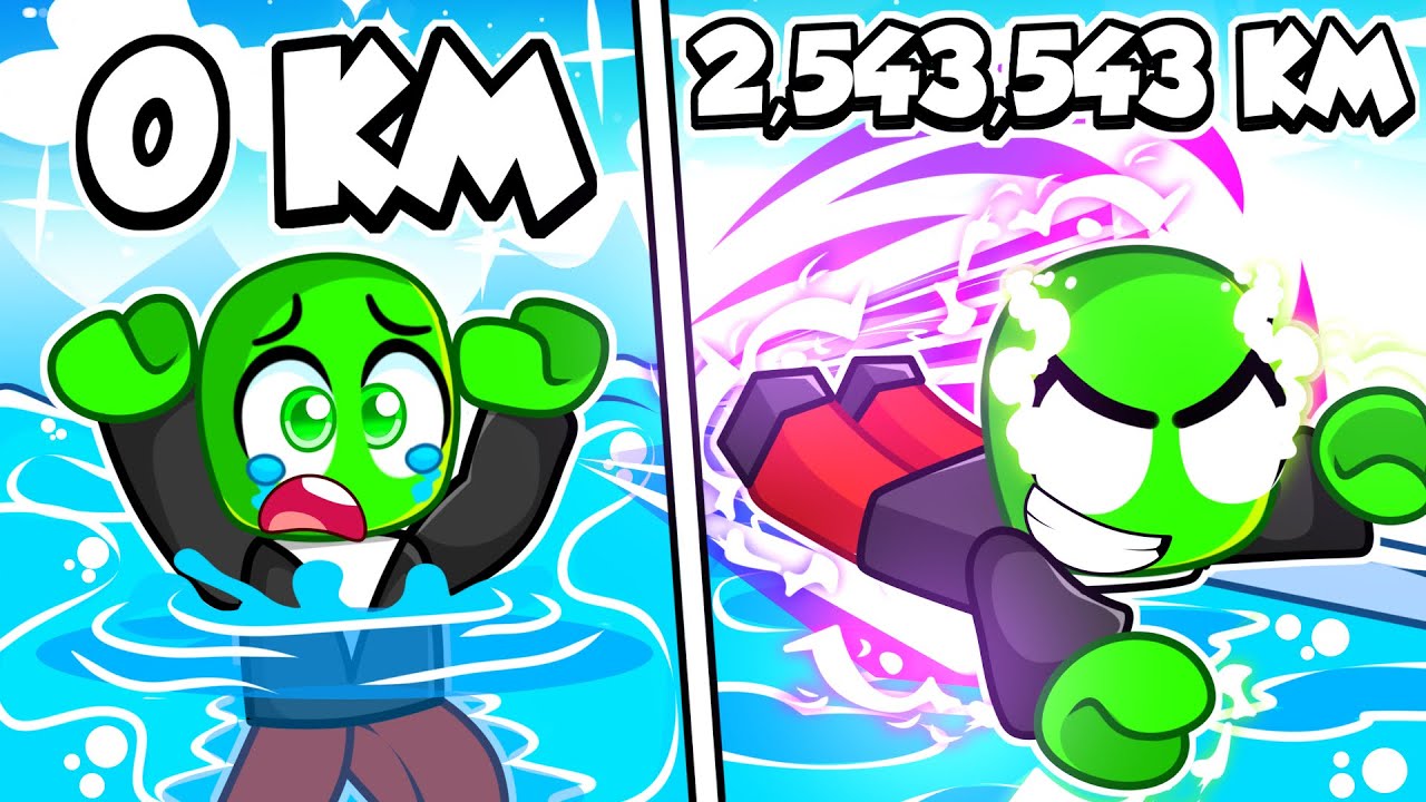 PRZEPŁYNĄŁEM 65.232.212 KM i ZOSTAŁEM NAJSZYBSZY w WYŚCIGU PŁYWANIA w Roblox!