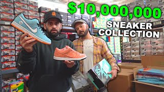 INSIDE THE SECRET SNEAKER WAREHOUSE!! Crazy Collection of RARE Nike Dunks, Jordans and MORE! PART 1