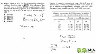 Working Backwards ACT Sample Math Exam: Problem #42