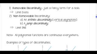 Math Analysis Video Notes - Continuity and IVT - Part 1 of 2