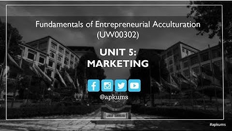 Lecture Unit 5 Marketing (video 1)