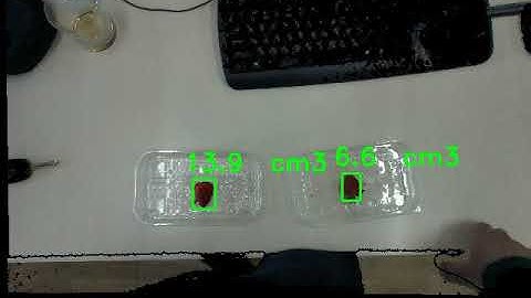 Strawberry volume measure with intel realsense L515 3d