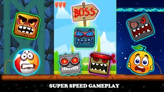 Red Ball 4 vs Ball Friend All Volume Bosses vs Orange Ball Super Speed Gameplay