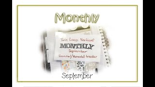 Happy Planner ll 2022 September Monthly ll Vertical plan with me #pwm twin loop