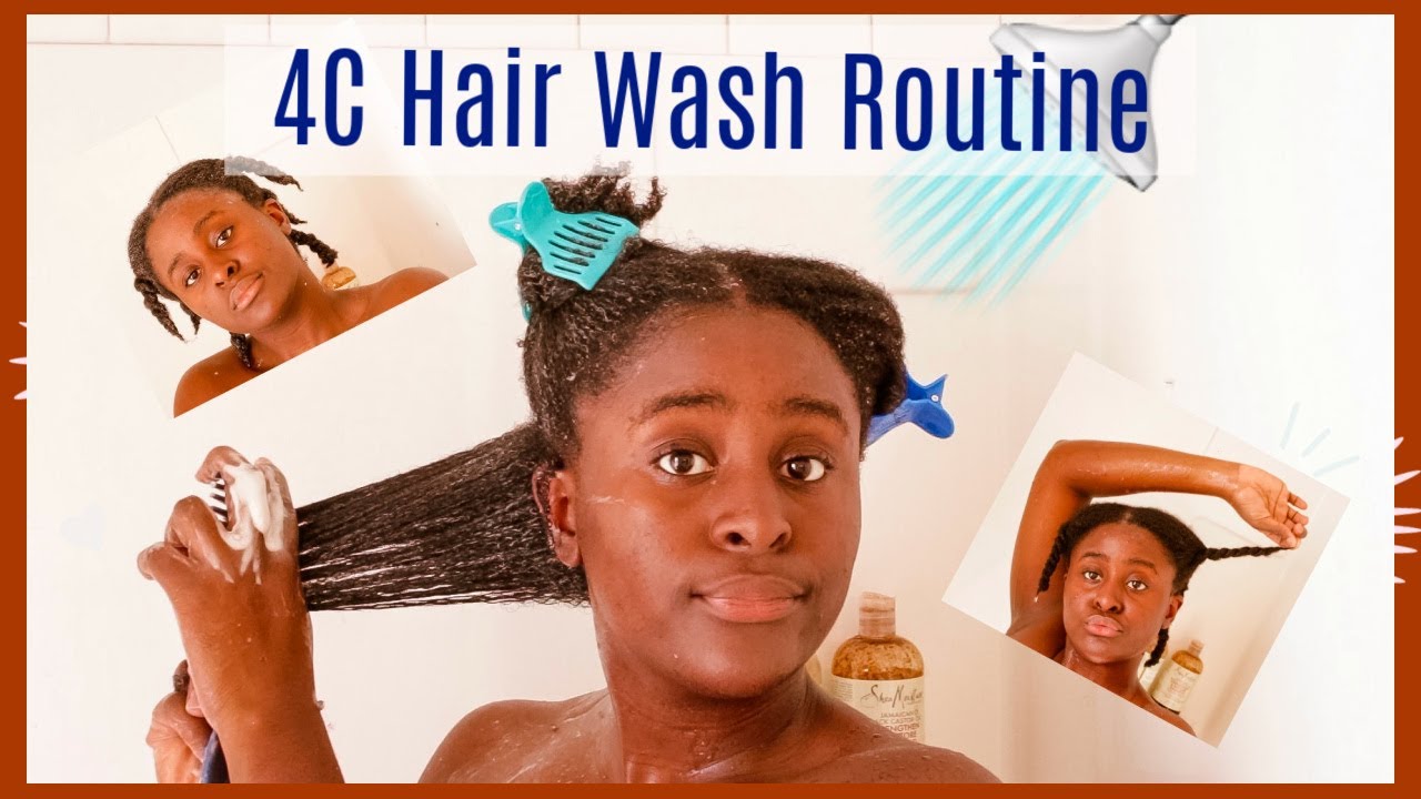 My Updated 4C Natural Hair Wash Routine | Retain Moisture & Length ...