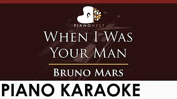 Bruno Mars - When I Was Your Man - HIGHER Key (Piano Karaoke Instrumental)