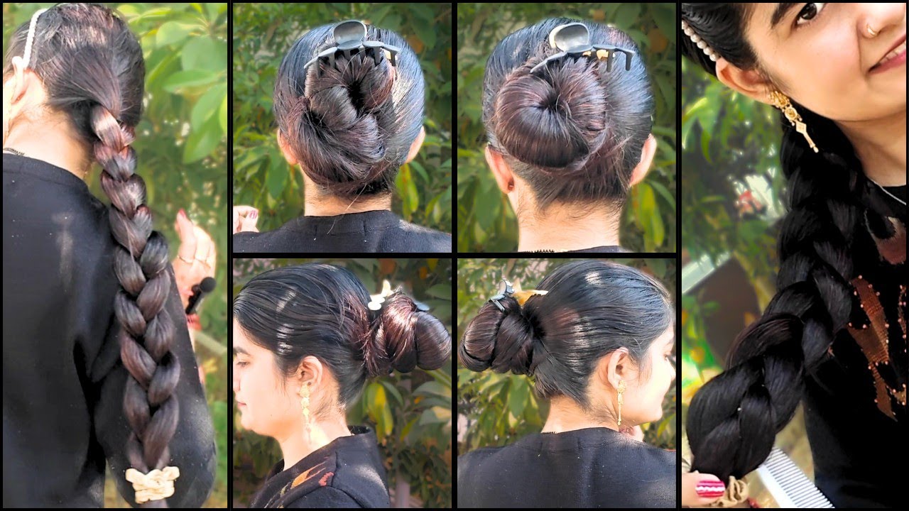 Coconut Oil Hair Massage 💆‍♀️ + Satisfying Detangle | Hair Pulling Bun & Braid Routine