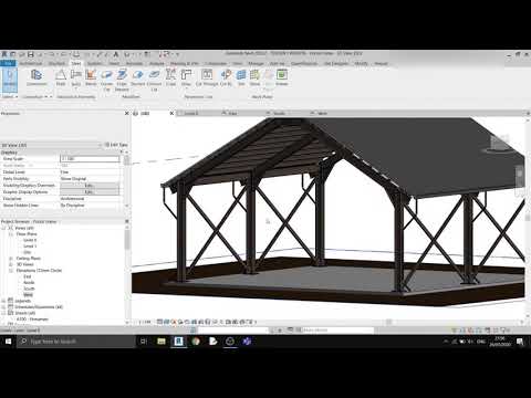 How to draw a portal frame (Warehouse) in Revit 2020