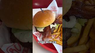 Delicious Cobb Burger & Salted Milkshake from Ruby's Diner - #foodie #burgers #milkshakes