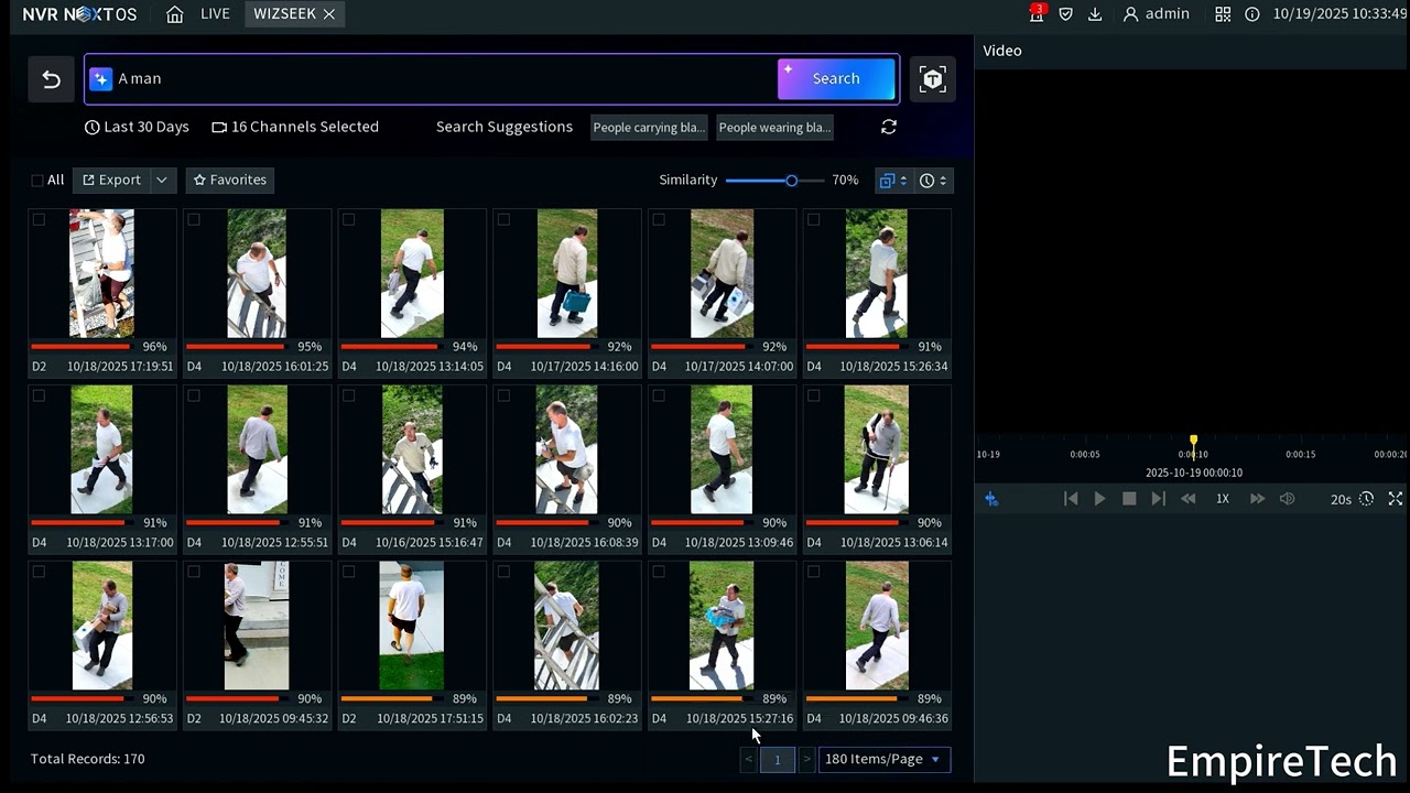 Wizseek Function on NVR XI PRO