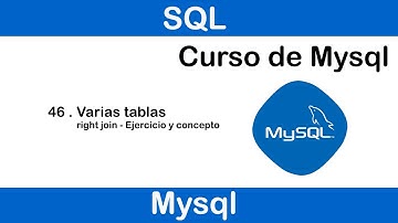 Curso de MySQL #46 II Varias tablas (right join) - Concepto y Ejercicio