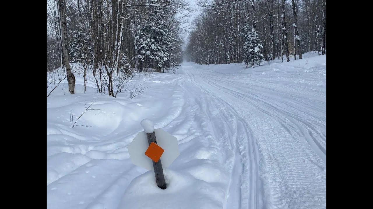 INSANE Snowmobile Trip in a BLIZZARD (Munising, MI) (PERFECT TRAILS