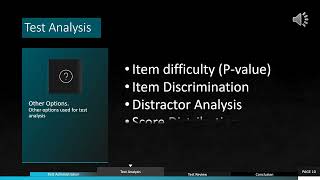Test Administration and Analysis Presentation Steward