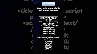 &quot;Declaring Variables with &#39;const&#39; in JavaScript | Simple Addition Example!&quot;