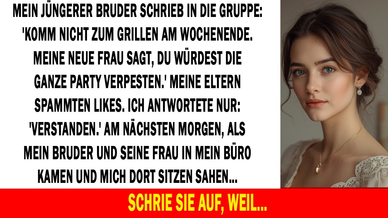 Mein kleiner Bruder: „Komm nicht zum Grillen.“ Bis er plötzlich in MEIN Büro trat… und erblasste da!
