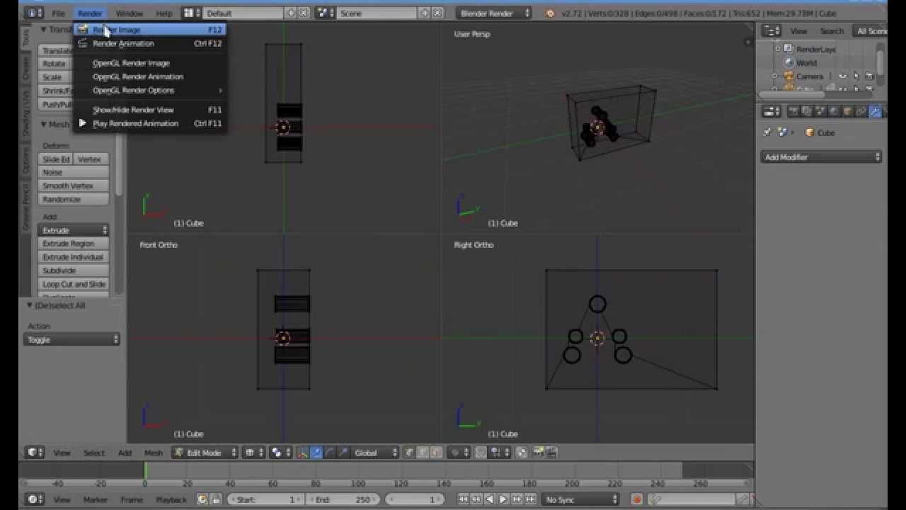 Blender creating a board with plug socket and switch part 1 YouTube