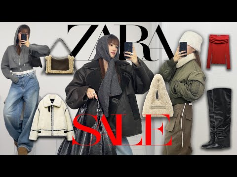 🔥자라 겨울세일 필수템 추천 하울🔥☃️옷부터 악세사리,연말룩까지! ZARA HAUL자라 겨울신상,자라 겨울룩북,자라 부츠,자라 가방,자라 무스탕 추천