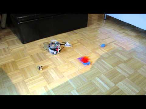 Raspibot - robot raspberry pi avec piface et bash script - démo #1
