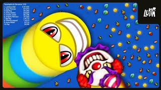 WORMS ZONE.io biggest snake full Gameplay Top 1 | snake game cacing record | video #509 | LUKIRAZONE