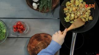 Жареный картофель с медово-горчичной заправкой Жареный картофель с медово-горчичной заправкой