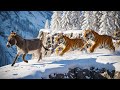 Frozen Escape | Donkey Runs for Life from Bengal Tigers
