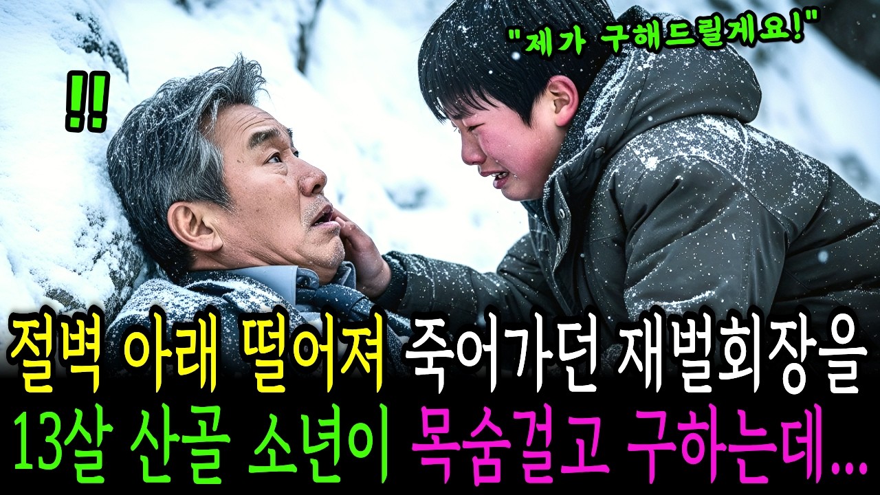 절벽 아래 떨어져 죽어가던 재벌회장을 13살 산골 소년이 목숨걸고 구하는데…ㅣ노후사연ㅣ오디오북ㅣ인생사연ㅣ사이다사연