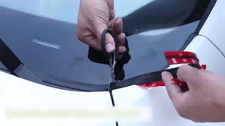 Video: Car windshield adhesive rubber gasket for thermal and acoustic insulation