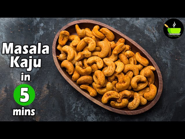 Masala Kaju Recipe | How To Make Masala Cashew | Roasted Cashew Nuts Recipe | Roasted Kaju | Snacks | She Cooks