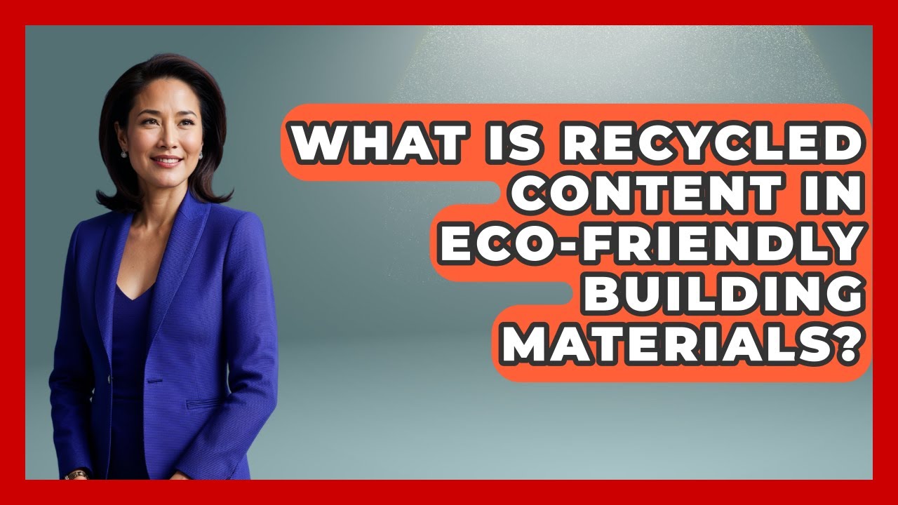 What Is Recycled Content In Eco-friendly Building Materials? - Eco Home Blueprint