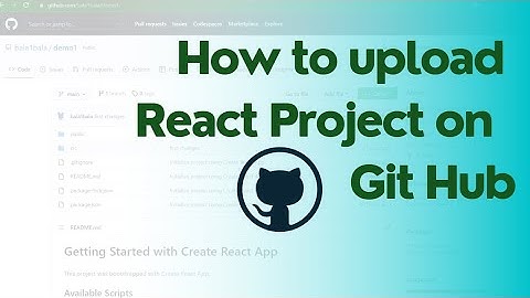 How to upload react project on github 2024