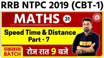 Railway NTPC 2019 (CBT-1) || MATHS || By Abhinandan sir || Class 31 || Speed Time & Distance