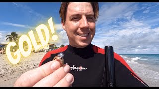 I found my BIGGEST diamond ring yet!! Metal detecting the east coast of Florida