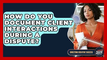 How Do You Document Client Interactions During A Dispute? - Directing Creative Success