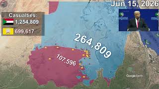 Sudanese Civil War: Every day to September 1st, 2026 using Google Earth