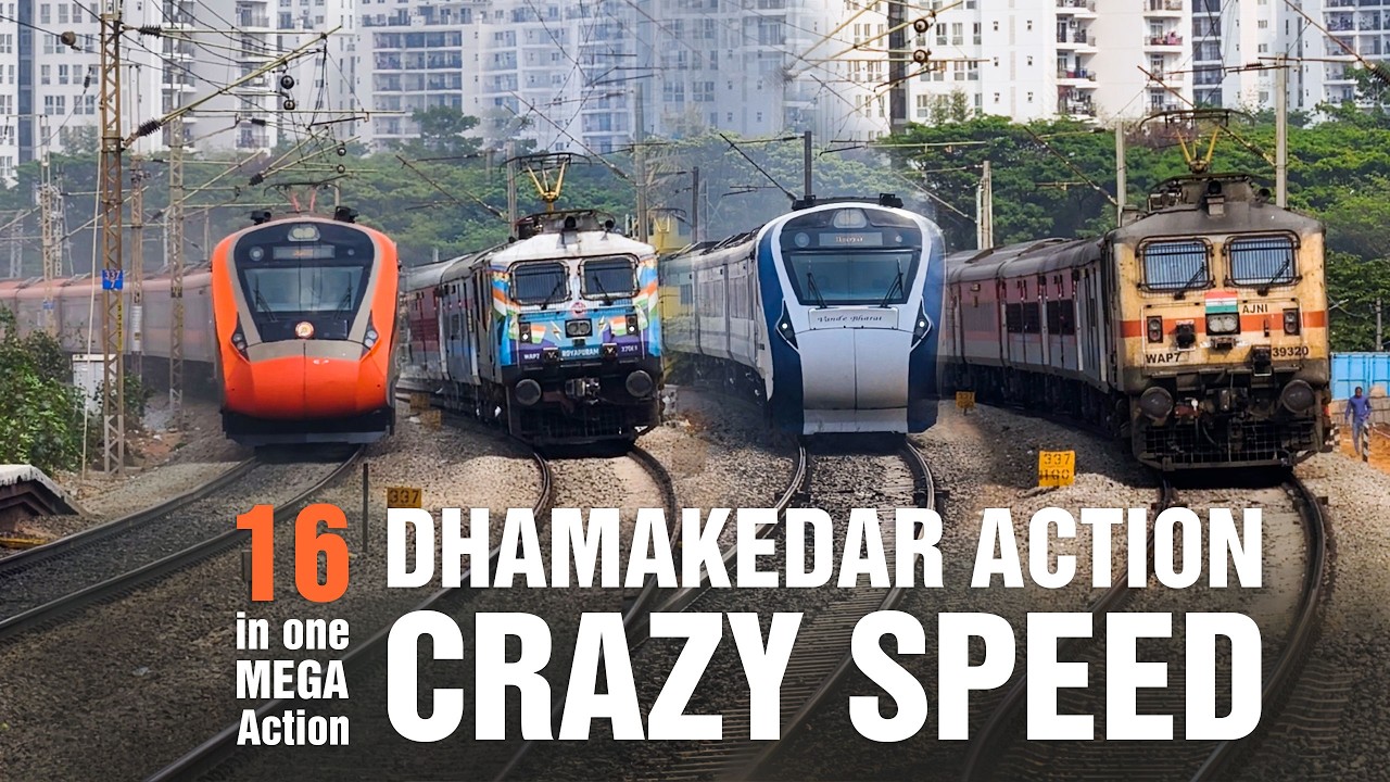 Monster Electric Locos! WAP 7 Full Throttle at Hoodi 🚆⚡