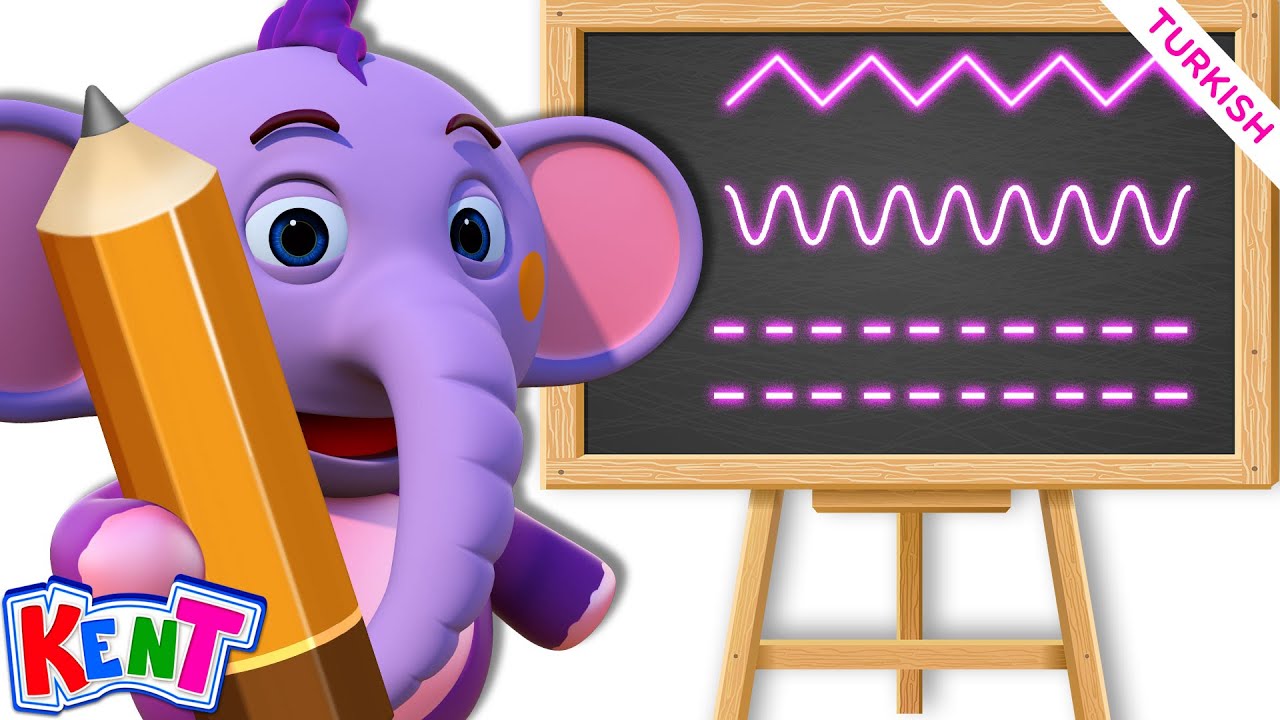 ⁣Learn To Draw With Kent✏| Çocuklar Için Eğitici Videolar | Kent The Elephant Turkish