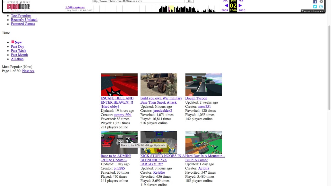 This Website Is Genius Old Roblox Wayback Machine Youtube - 2007 roblox website youtube